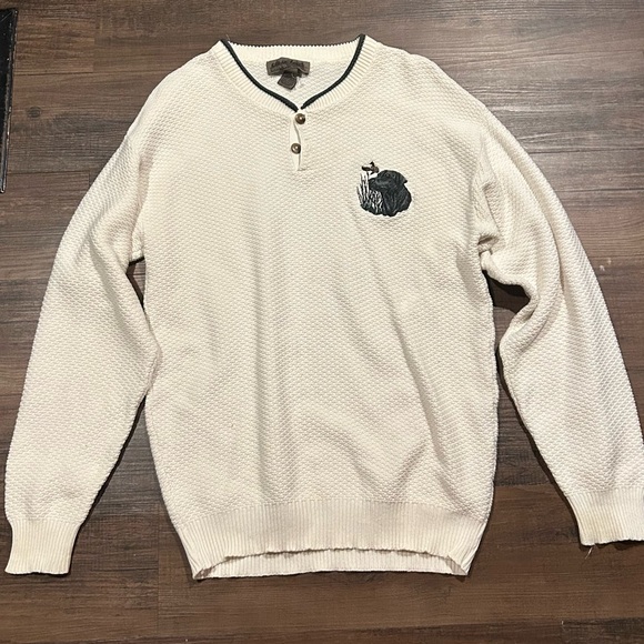 Other - Vintage Cedar Falls Knit Sweater Labrador Duck Hunting Embroidery USA M